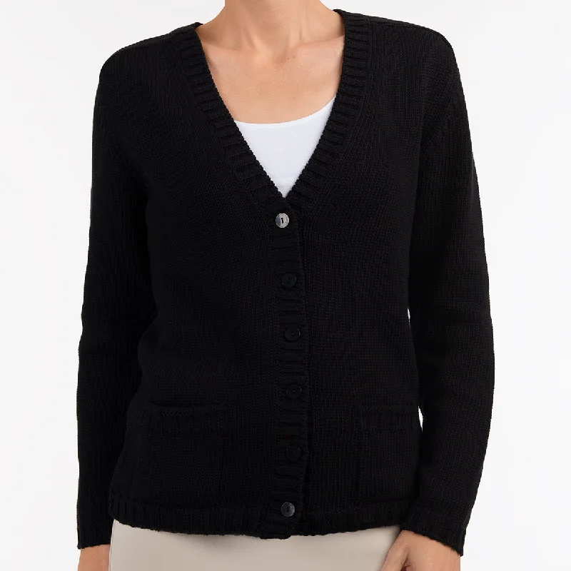 Varsity Cardigan in Black