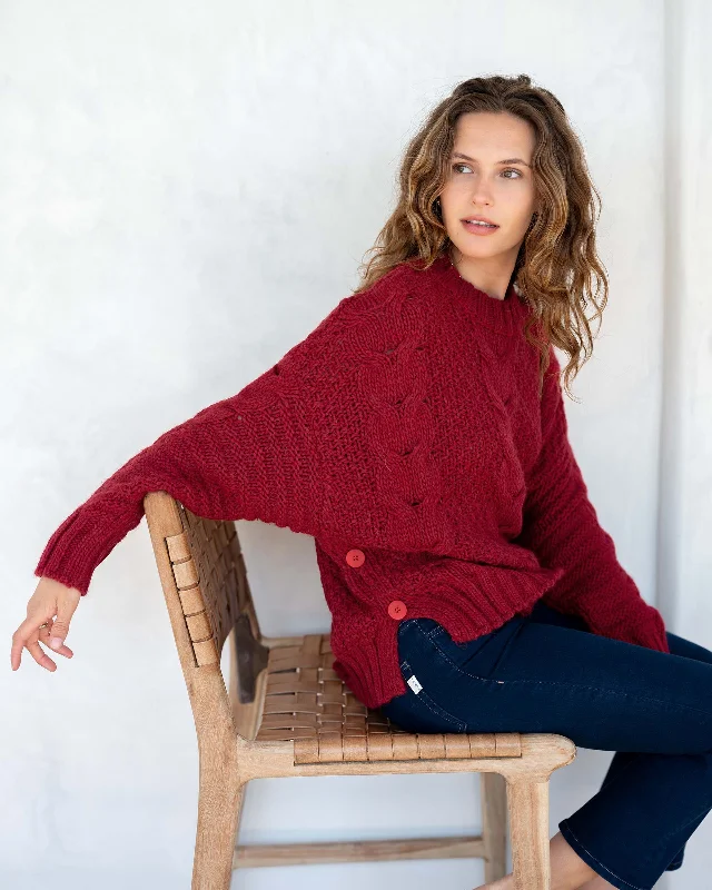 Topanga Cable Crewneck Sweater