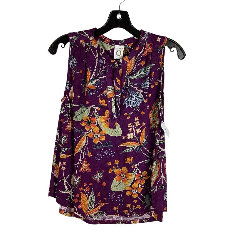 Top Sleeveless By Anthropologie In Purple, Size: S