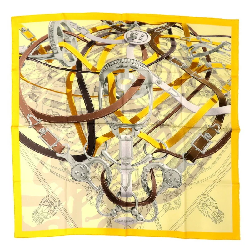 Hermes   yellow Silk Scarf (Pre-Owned)