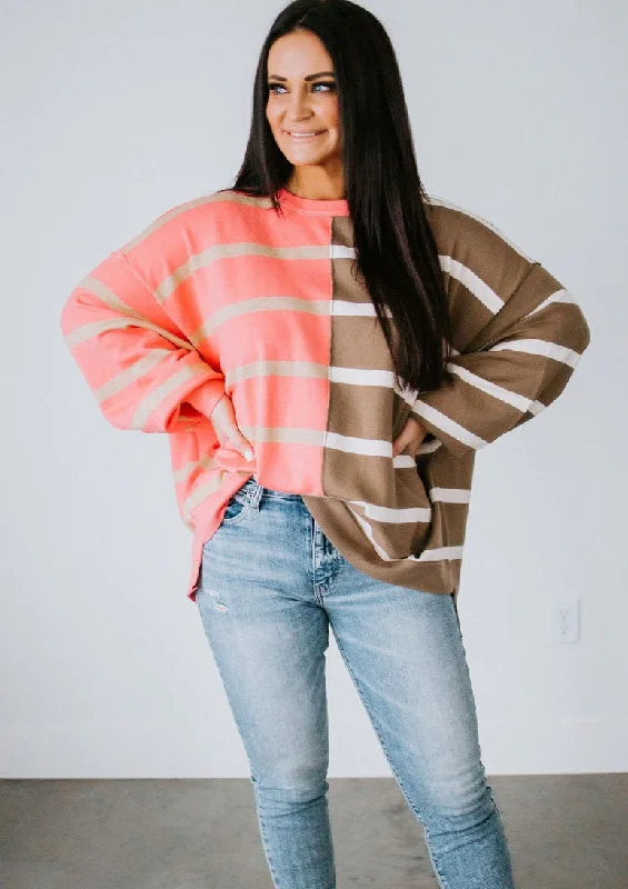 Catelyn Oversized Striped Pullover