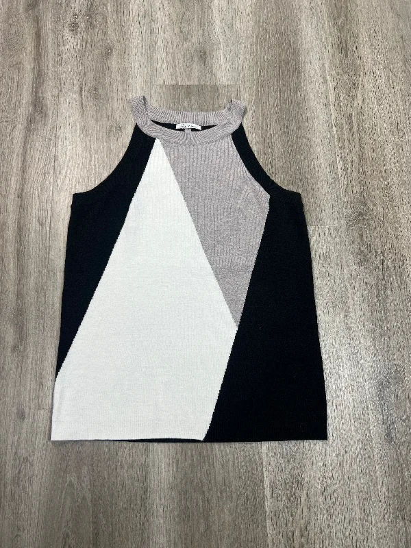 Top Sleeveless By Vila Milano In Black & White, Size: M