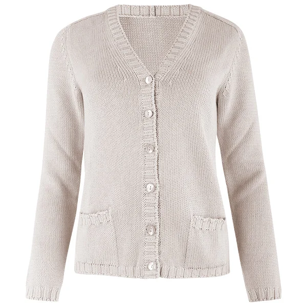 Varsity Cardigan in Stone