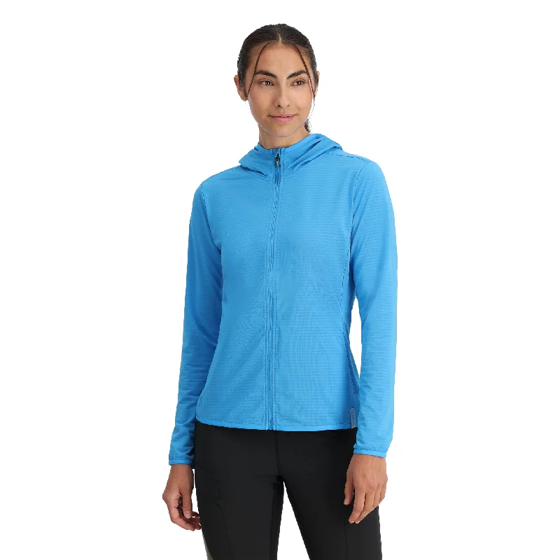 Womens Gridweb Hoodie - Aether Blue