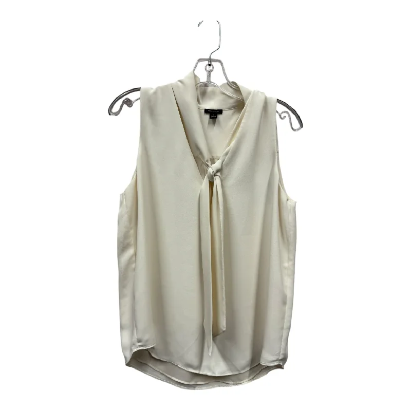 Top Sleeveless By Ann Taylor In Cream, Size:M