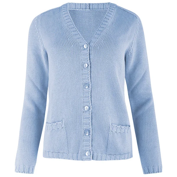 Varsity Cardigan in Light Blue