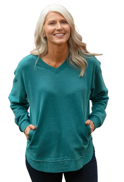 Melange West Hall Long Sleeve V-Neck