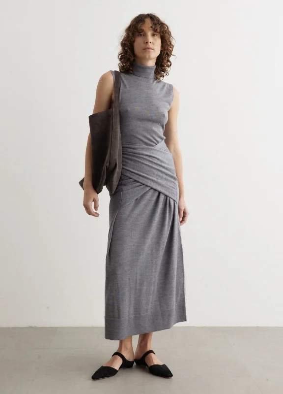 Draped Knit Dress