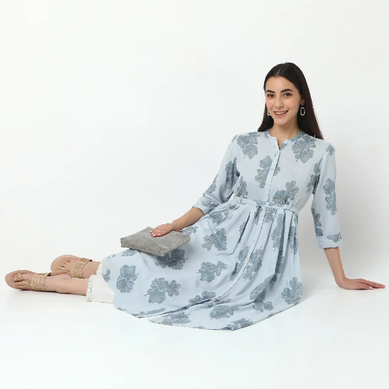 Flare Fit Printed Kurta