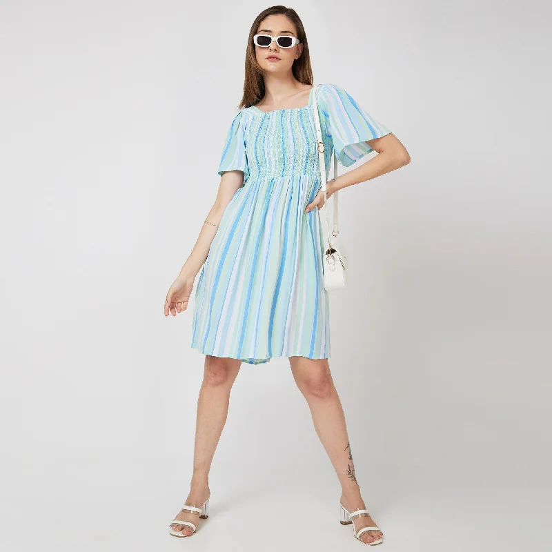 Regular Fit Striped Dress