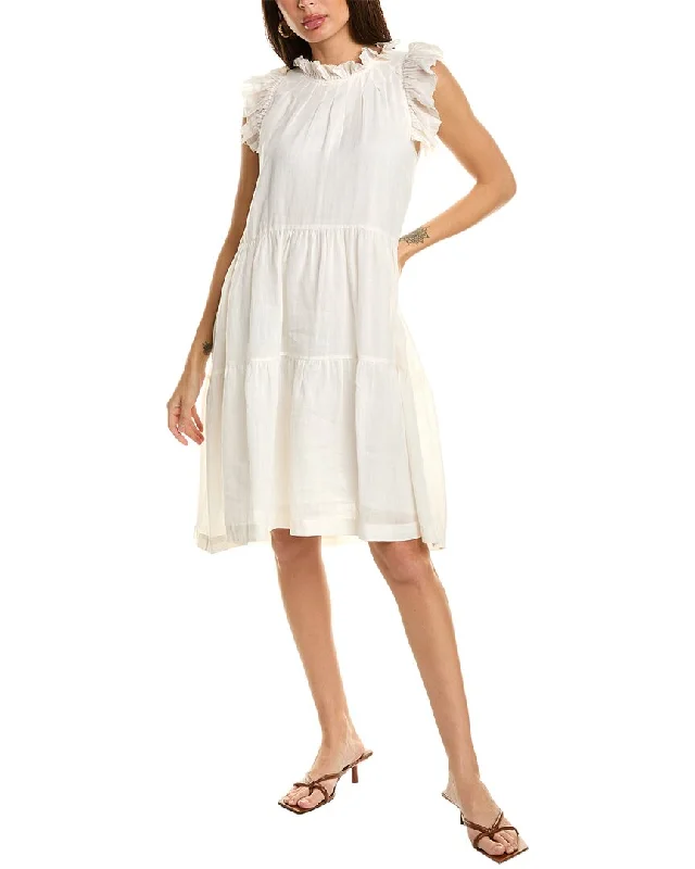 SEA NY Ramie Waverly Midi Dress