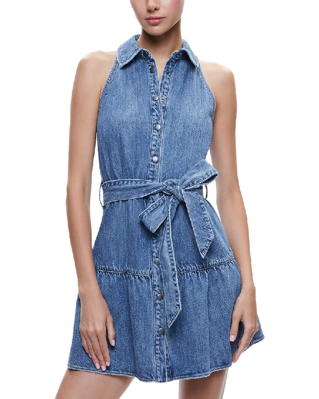 alice + olivia Miranda Mini Denim Dress