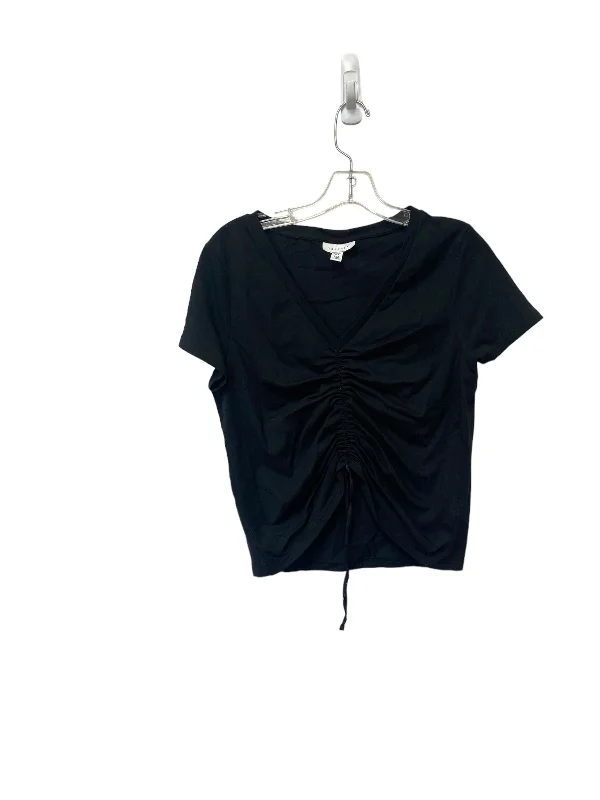 Black Top Short Sleeve Topshop, Size 12