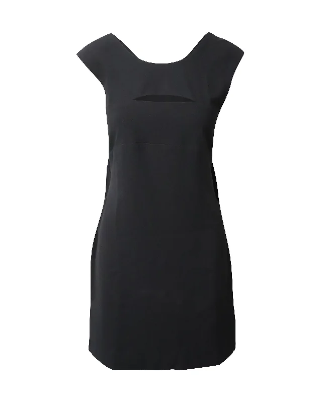 IRO Calley Cutout Mini Dress in Black Acetate