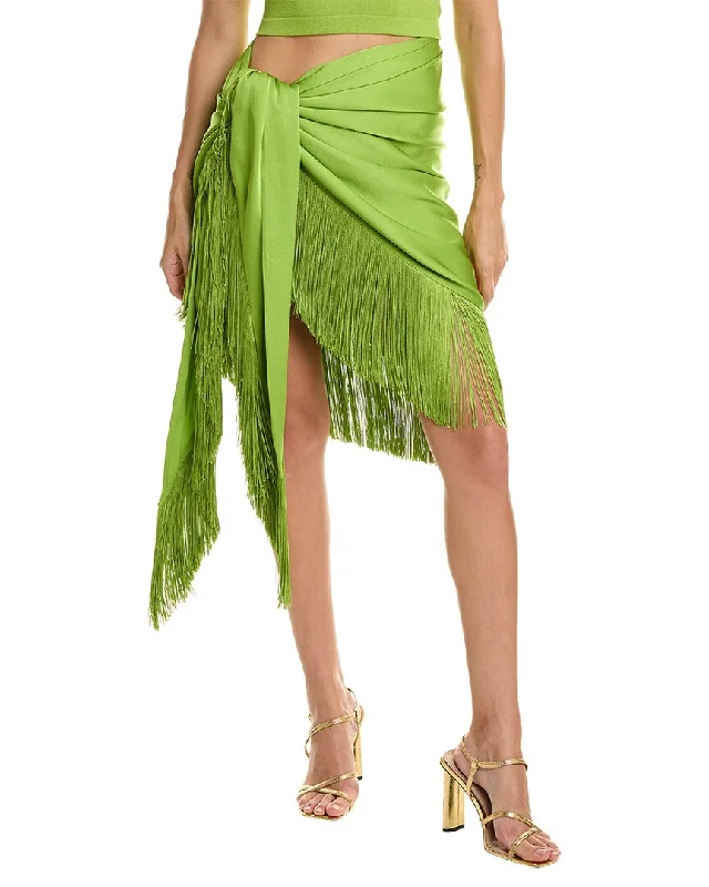 Michael Kors Collection Charmeuse Fringe Sarong