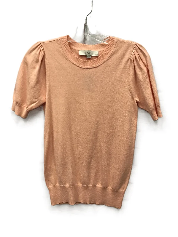 Orange Top Short Sleeve By Loft, Size: Petite Xxs