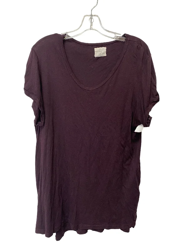 Purple Top Short Sleeve Basic T.la, Size Xl