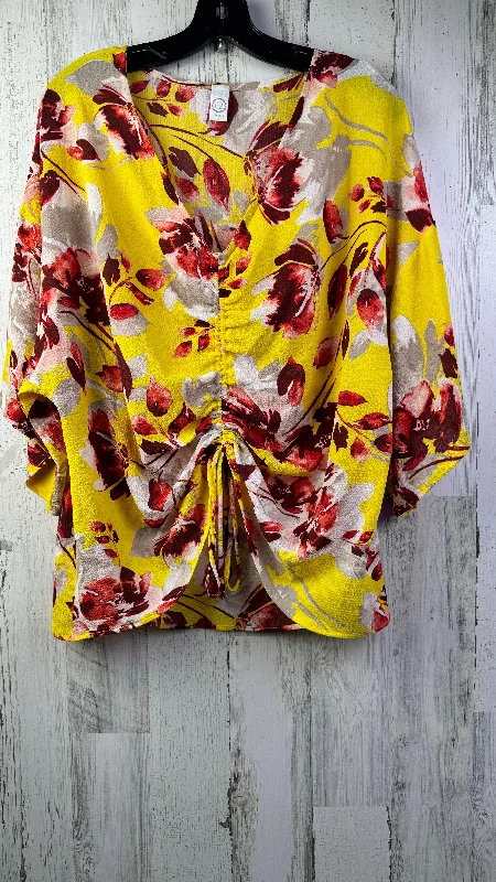 Yellow Top Short Sleeve cy , Size M