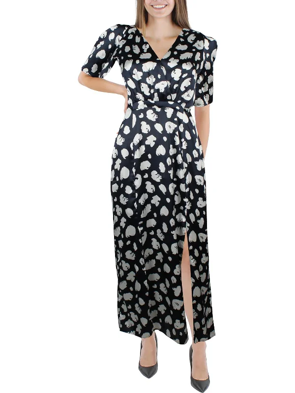 Aimee Womens Printed Long Maxi Dress