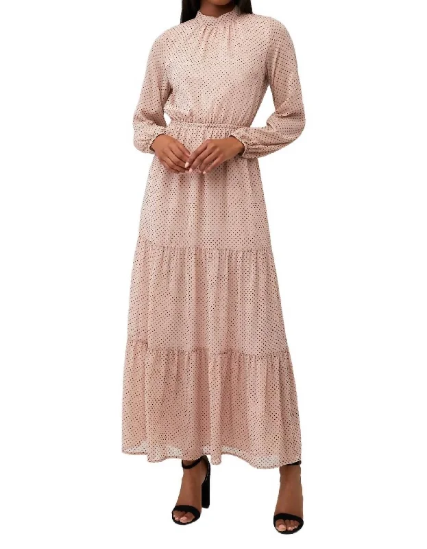 Be Someone Maxi Dress In Blush/black