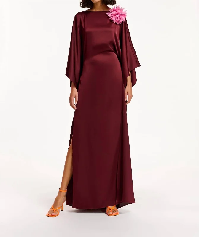 Edirlydirl Maxi Dress In Fine Wine