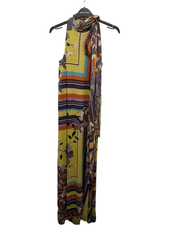 Geometric And Floral Maxi In Yellow