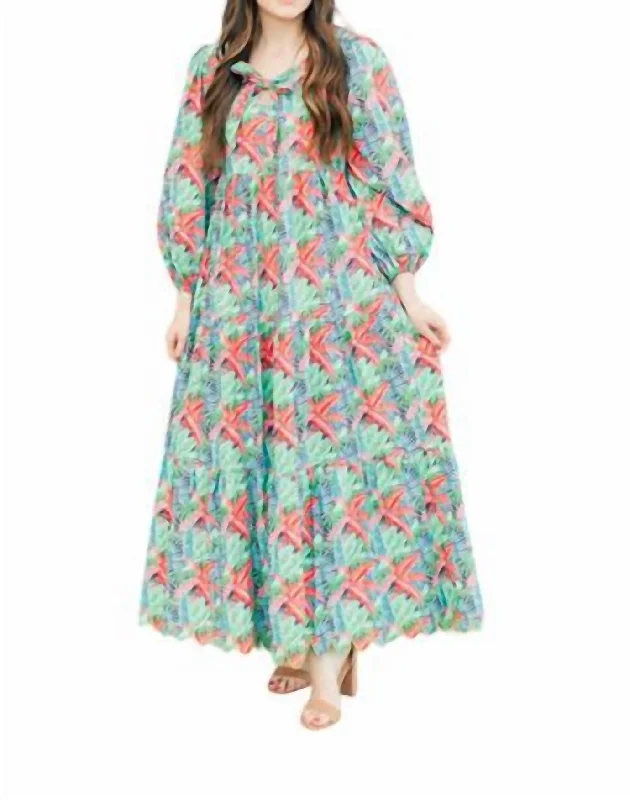 Kalea Maxi Dress In Firecracker Fiesta