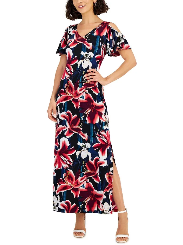 Womens Maxi V-Neck Maxi Dress