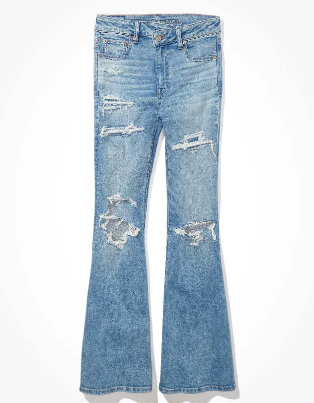 AE Ne(x)t Level Ripped Super High-Waisted Flare Jean