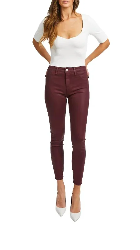 Burgundy Margot Skinny Jeans