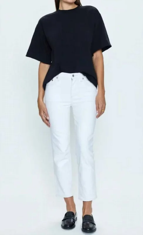 Monroe Crop High Rise Jeans In Le Blanc