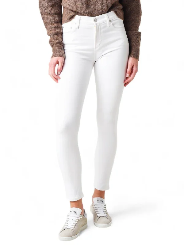 Rocket Ankle Jean In White Sculpt