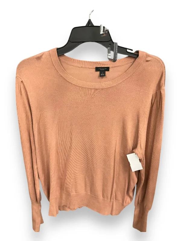 Top Long Sleeve By Ann Taylor In Peach, Size: L