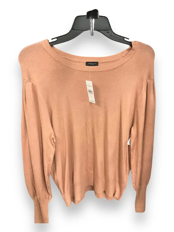 Top Long Sleeve By Ann Taylor In Peach, Size: L