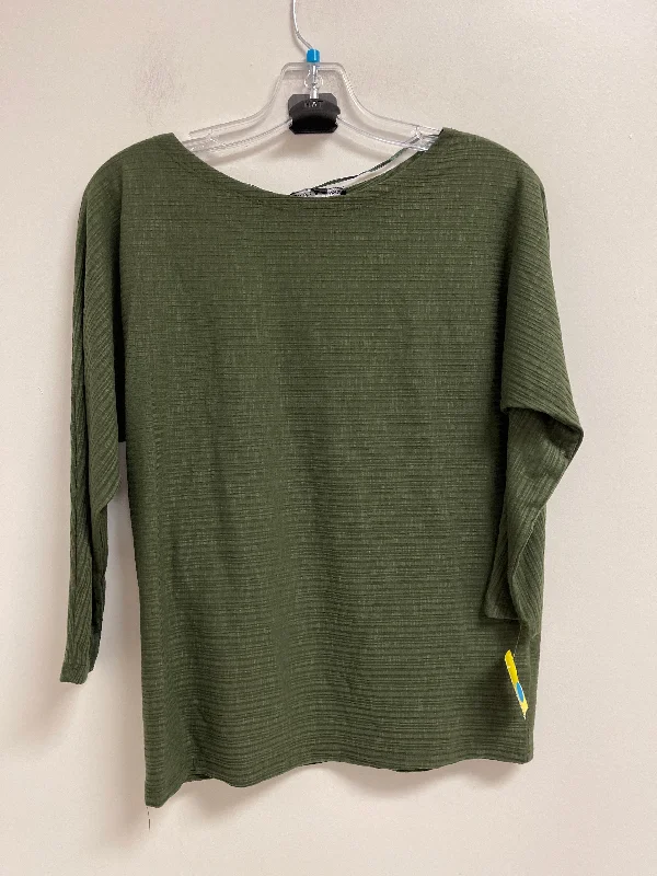 Top Long Sleeve By Cable And Gauge In Green, Size: S