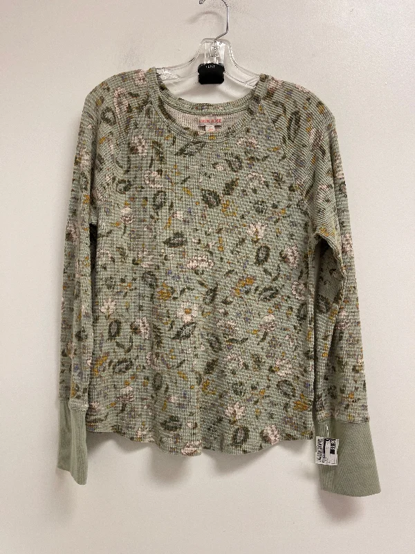 Top Long Sleeve By Knox Rose In Green, Size: L