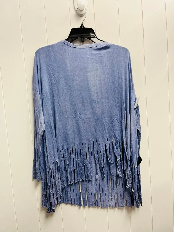 Top Long Sleeve By Oddi In Blue, Size: Xl