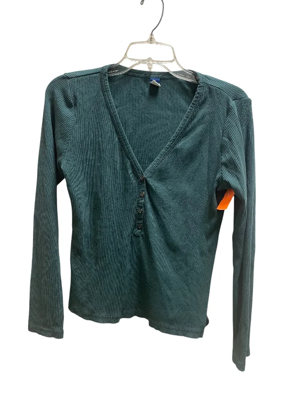 Top Long Sleeve By Old Navy In Green, Size: M