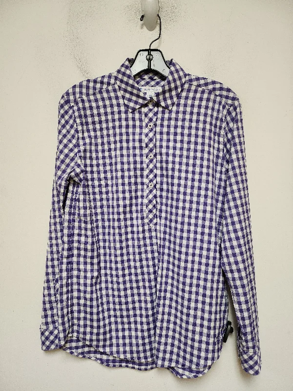 Top Long Sleeve By Southern Tide In Checkered Pattern, Size: XS