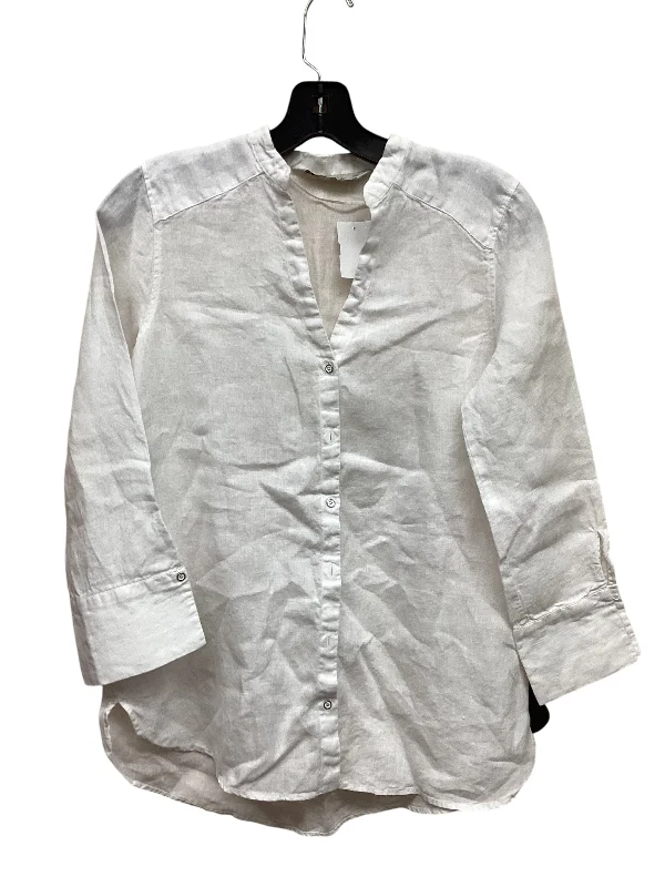 Top Long Sleeve By Zara In White, Size: Xs