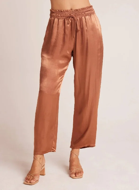 Smocked Waist Trousers Pants In Curacao Coconut