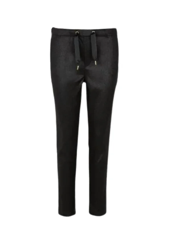 Women Faustine Trouser In Shiny Black